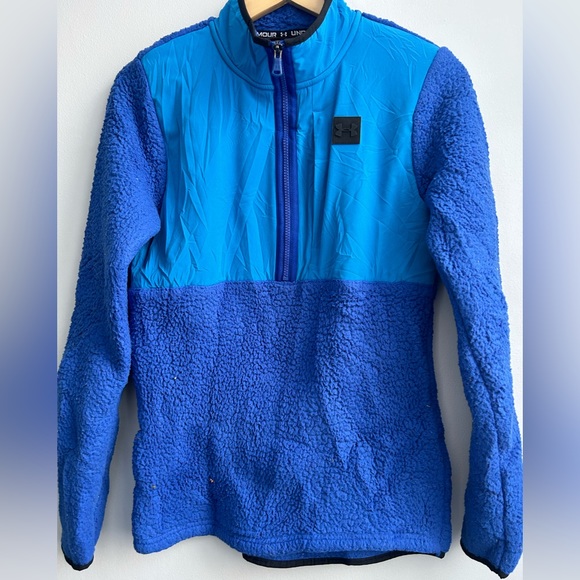 UNDER ARMOUR youth XL blue fleece jacket - Picture 2 of 6